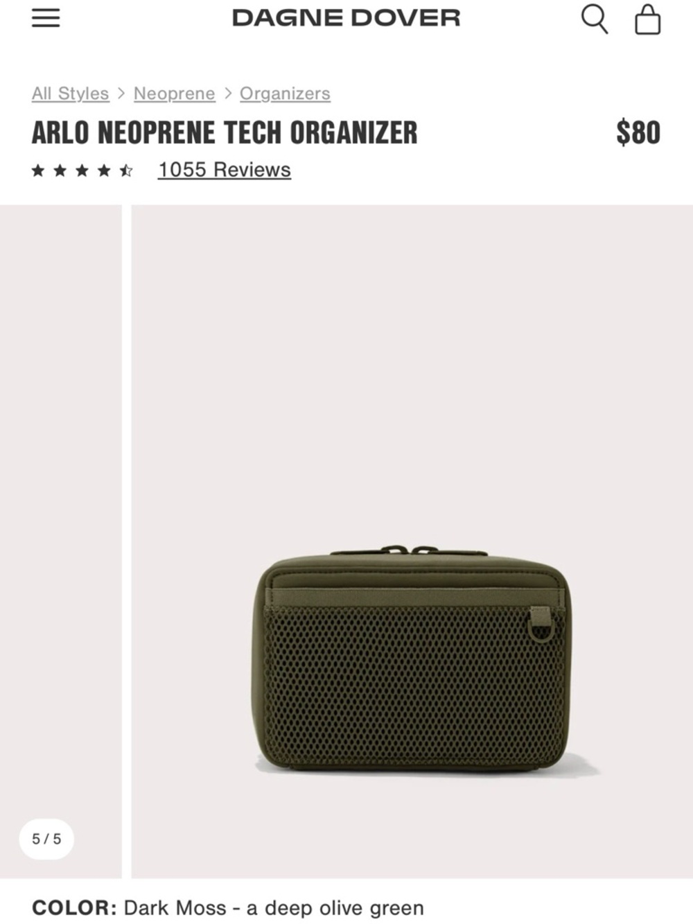 Dagne Dover Tech Organizer (olive green)